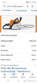 Motorova pila stihl ms 180 - 6