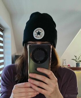 Černá unisex zimní čepice kulich Converse Chuck - 6
