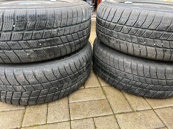 4x plechový disky 5x112 R16, zimní pneu 80% - 6