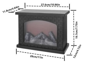 Hranatý dekorativní krb s efektem plamene - 6