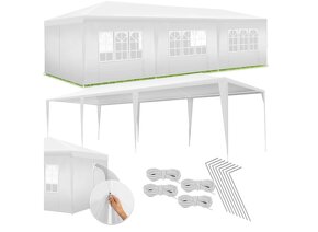 Pavilon - zahradní stan 9x3m skládací bílý - 6