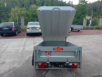 Přívěs, přívěsný vozík s alu bočnicemi a uzamykatelným víkem - 6