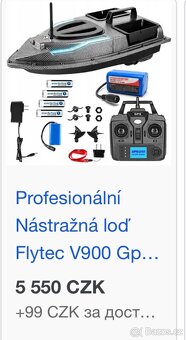 Zavážecí loďka na ryby s GPS (Málo používaná) - 6