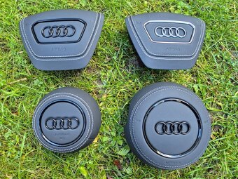 Kryt airbagu puzdro AUDI potiahnutý kožou a čiernym logom - 6