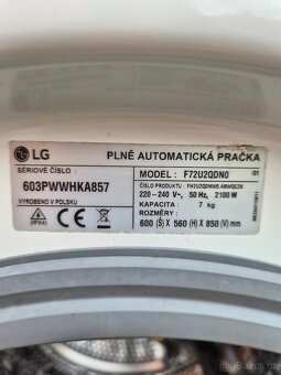 Pračka LG F72U20DNO – 7 kg, plně funkční - 6