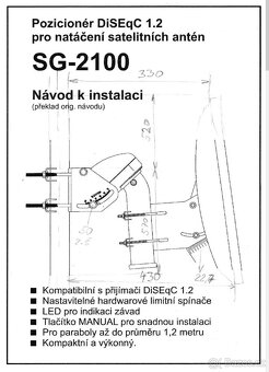 Prodám satelitní set: parabola AL 100 cm + motor SG-2100A - 6