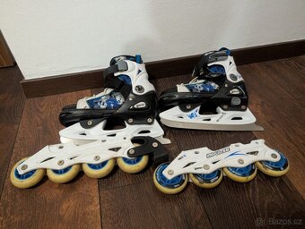 Dětské zvětšovací brusle/inliny EU33-36 - 6