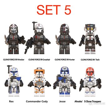 Rôzne figúrky Star Wars 5 (8ks) typ lego - nové - 6