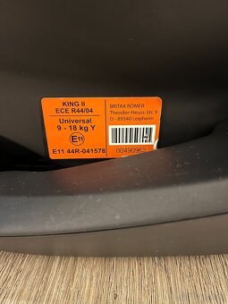 PRODÁM AUTOSEDAČKU BRITAX RÖMER universal 9-18 kg - 6