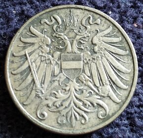 2 haléře 1916,1917,1918 b.zn. Rakousko-Uhersko
- 6