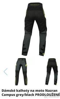 Dámské moto kalhoty NAZRAN Campus grey/Black PRODLOUŽENÉ - 6