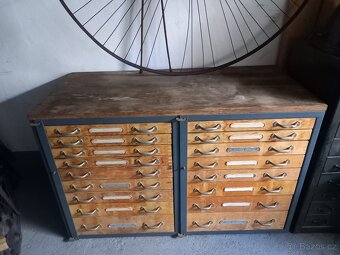 Dílenský šuplíkový regál - Industriální - 6