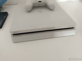PS4 Slim White 500GB, originál ovladač + 3 hry / PlayStation - 6