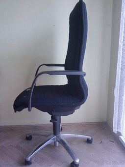 Kancelářské křeslo zn. Dauphin, chrom, černé čalounění - 6