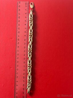 Zlato / zlatý náramek královská vazba - 6