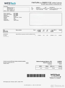 Prodám nové Apple AirPods 4 gen. - 6