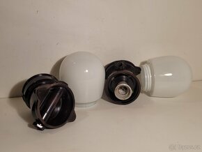 2x nástěnná industriální bakelitová lampa lampička - 6