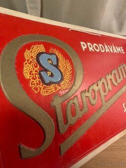 Stará kartonová cedule Staropramen Smíchov 42x24cm - 6