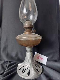 Petrolejová lampa na noze - 6