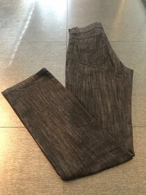 Značkové černé kalhoty s kamínky - 6