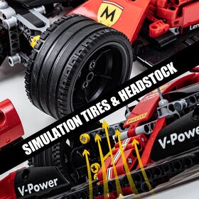 Stavebnice závodní auto F1 kompatibilní s LEGO - 6