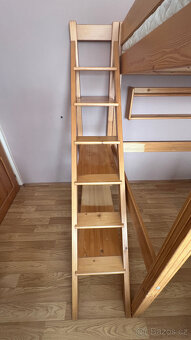 Vyvýšená poslet RÁCHEL 140x200 masiv smrk, matrace - 6