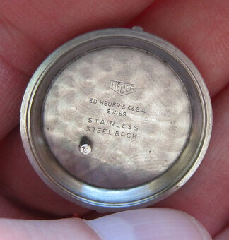 Vzácné švýcarské starožitné pozlacené hodinky HEUER alarm - 6