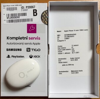 iPhone 13 mini 128 modrý, obal, sluchátka - 6