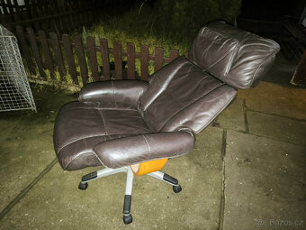 Kožené kancelářské polohovací křeslo - 6