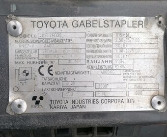 Prodám vzv TOYOTA 4 TUNY . - 6