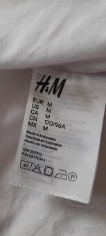 H&M bílé bavlněné letní dlouhé šaty - 6