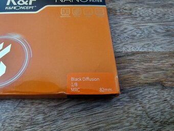 K&F Concept 82 mm černý difuzní filtr 1/8 speciální efekty - 6