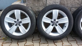 Alu kola 5x112 r17 Istanbul originál vw Passat b8 letní pneu - 6