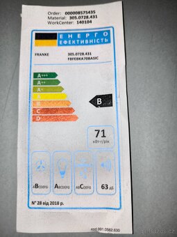 Odsavač par Franke FBFE BK A70 basic - 6