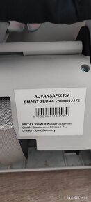Prodám autosedačku Britax Römer ADVANSAFIX, Zebra - 6