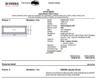 Nová okna - Vekra - trojsklo, antracit - 6