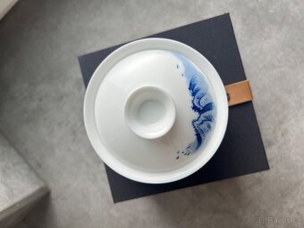 Gaiwan - luxusní porcelán Jing De Zhen + faktura - 6