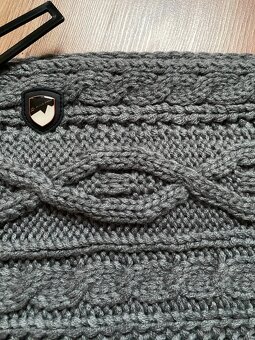 Nová unisex zimní pletená kruhová šála Alpine Pro - šedá - 6