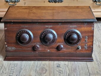 Starožitné rádio Chelsea Super-Five 5, USA, 1925, 5 lampovka - 6