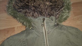 Khaki bunda, kabátek vel. 152 - 158 - 6