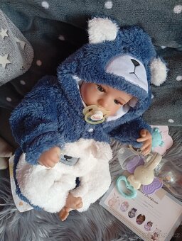 Realistická Reborn panenka Leví modrý medvidek - 6