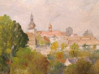 Obraz J.Hošek 1952 - originální olejomalba na plátně 66x86 - 6