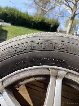 prodám 15" alu litá kola na Citroen C4 2005+letní pneu - 6
