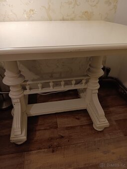 Starožitná dámská toaletka a stůl - 6