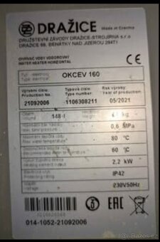 Bojler - ohřívač vody OKACEV 160 - Dražice² - 6