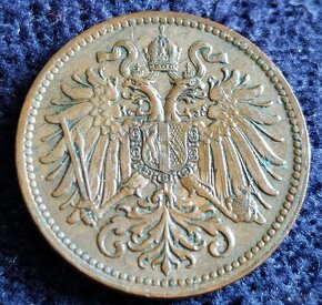 2 haléře 1912,1913,1914,1915 b.zn. F.J.I. R-U
- 6