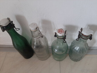 Lahve (sklenice) s patentním uzávěrem (retro až na jednu) - 6