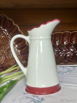 Porcelánový ručně malovaný džbánek Francie - 6