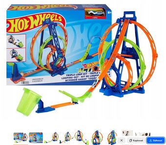 Mega set hot wheels - 2 velké dráhy a bonusy - 6