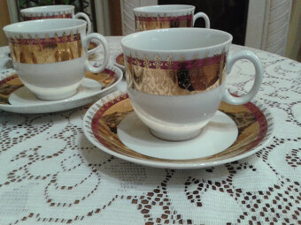 zlacené porcelánové hrnky 6 ks - 6
